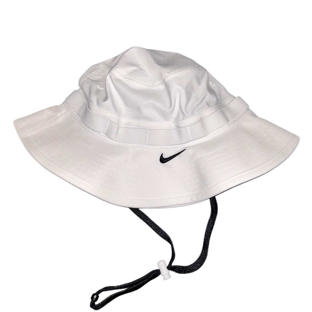 Nike Kids White Sun Hat with Black Strap